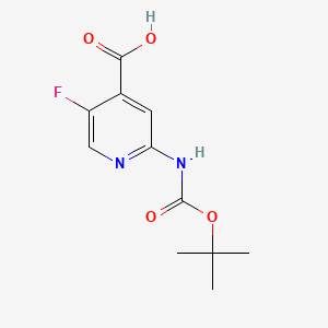2-(tert-butoxycarbonylamino)-5-fluoro-pyridine-4-carboxylic acid - (2265917-10-8)