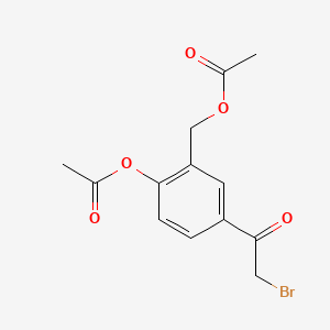 1-(4-Acetyloxy)-3-((acetyloxy)methyl)phenyl)-2-bromoethanone - (24085-07-2)