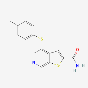 Thieno[2,3-c]pyridine-2-carboxamide, 4-[(4-methylphenyl)thio]- - (251992-66-2)