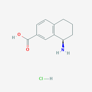 (R)-8-Amino-5,6,7,8-tetrahydronaphthalene-2-carboxylic acid hydrochloride - (2565792-56-3)