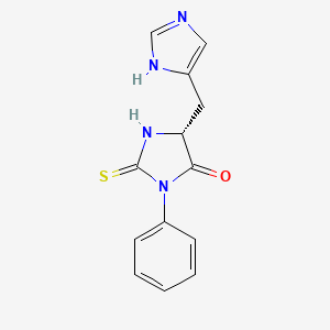 4-Imidazolidinone, 5-(1H-imidazol-5-ylmethyl)-3-phenyl-2-thioxo-, (5R)- - (260804-70-4)