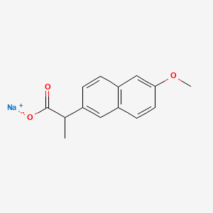 2-Naphthaleneacetic acid, 6-methoxy-a-methyl-, sodium salt, (aS)- - (26159-34-2)