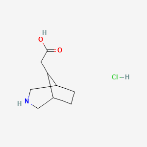2-(3-azabicyclo[3.2.1]octan-8-yl)acetic acid;hydrochloride - (2702358-35-6)