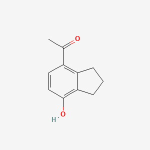 1-(7-hydroxy-2,3-dihydro-1H-inden-4-yl)ethanone - (28179-01-3)