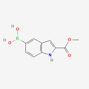 1H-Indole-2-carboxylic acid, 5-borono-, 2-methyl ester - (284660-86-2)