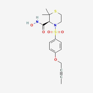 (3S)-4-[[4-(2-Butyn-1-yloxy)phenyl]sulfonyl]-N-hydroxy-2,2-dimethyl-3-thiomorpholinecarboxamide - (287403-39-8)