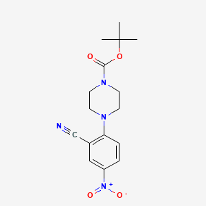 1-Piperazinecarboxylic acid, 4-(2-cyano-4-nitrophenyl)-, 1,1-dimethylethyl ester - (288251-87-6)