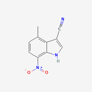 1H-Indole-3-carbonitrile, 4-methyl-7-nitro- - (289483-82-5)
