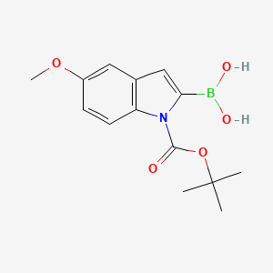 1H-Indole-1-carboxylic acid, 2-borono-5-methoxy-, 1-(1,1-dimethylethyl) ester - (290331-71-4)