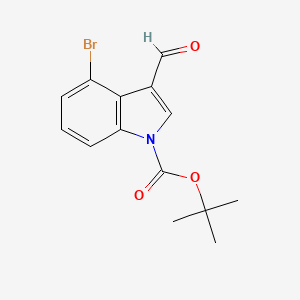 1H-Indole-1-carboxylic acid, 4-bromo-3-formyl-, 1,1-dimethylethyl ester - (303041-88-5)