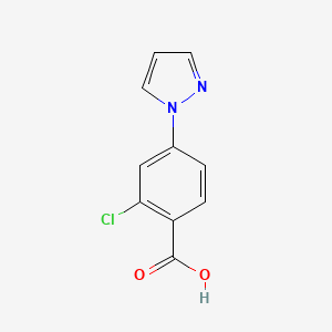 2-CHLORO-4-(1H-PYRAZOL-1-YL)BENZENECARBOXYLIC ACID - (313674-12-3)