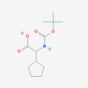 2-((tert-Butoxycarbonyl)amino)-2-cyclopentylacetic acid - (35264-06-3)