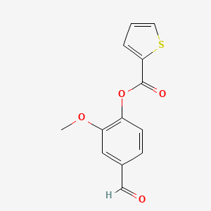 4-FORMYL-2-METHOXYPHENYL THIOPHENE-2-CARBOXYLATE - (361472-61-9)