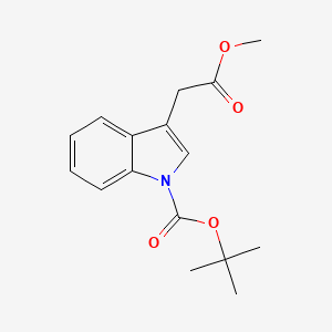 tert-butyl 3-(2-methoxy-2-oxoethyl)-1H-indole-1-carboxylate - (370562-34-8)