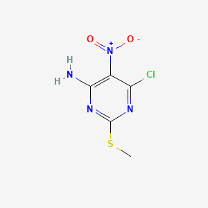 6-Chloro-2-(methylthio)-5-nitropyrimidin-4-amine - (38136-96-8)