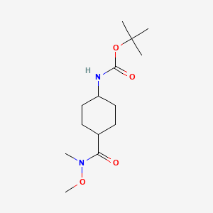 tert-Butyl trans-4-(N-methoxy-N-methyl-carbamoyl)cyclohexylcarbamate - (400898-92-2)