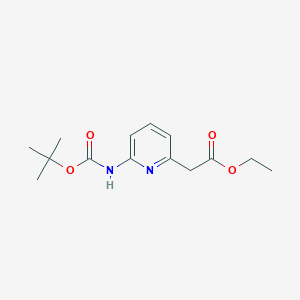 (6-TERT-BUTOXYCARBONYLAMINO-PYRIDIN-2-YL)-ACETIC ACID ETHYL ESTER - (408365-87-7)