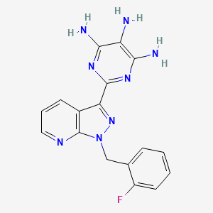 2-[1-(2-Fluorobenzyl)-1H-pyrazolo[3,4-b]pyridin-3-yl]pyrimidine-4,5,6-triamine - (428854-24-4)