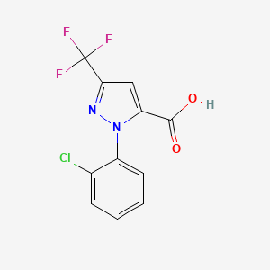 2-(2-Chlorophenyl)-5-trifluoromethyl-2H-pyrazole-3-carboxylic acid - (437711-25-6)