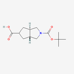 (3aR,5r,6aS)-2-(tert-Butoxycarbonyl)octahydrocyclopenta[c]pyrrole-5-carboxylic acid - (442877-23-8)