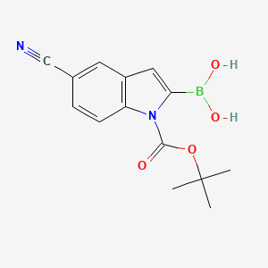 [5-cyano-1-[(2-methylpropan-2-yl)oxycarbonyl]indol-2-yl]boronic acid - (475102-15-9)