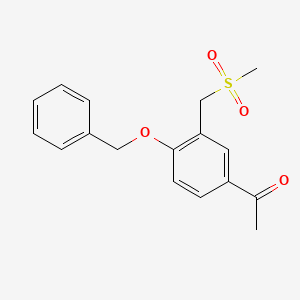 1-(4-(benzyloxy)-3-((methylsulfonyl)methyl)phenyl)ethanone - (49640-13-3)