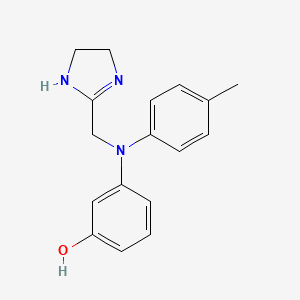 3-{[(4,5-dihydro-1H-imidazol-2-yl)methyl](4-methylphenyl)amino}phenol - (50-60-2)