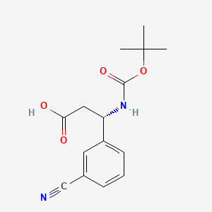 (3S)-3-[(TERT-BUTOXY)CARBONYLAMINO]-3-(3-CYANOPHENYL)PROPANOIC ACID - (500770-81-0)
