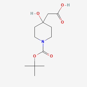 2-[1-(tert-Butoxycarbonyl)-4-hydroxypiperidin-4-yl]acetic acid - (502482-52-2)