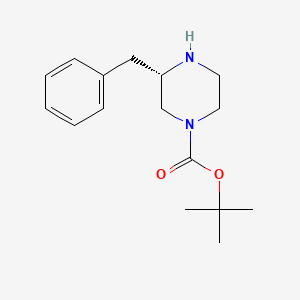 1-Piperazinecarboxylic acid, 3-(phenylmethyl)-, 1,1-dimethylethyl ester - (502649-29-8)
