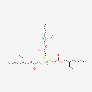 8-Oxa-3,5-dithia-4-stannatetradecanoic acid,10-ethyl-4-[[2-[(2-ethylhexyl)oxy]-2-oxoethyl]thio]-4-methyl-7-oxo-,2-ethylhexyl ester - (57583-34-3)