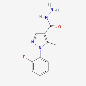 1-(2-FLUOROPHENYL)-5-METHYL-1H-PYRAZOLE-4-CARBOHYDRAZIDE - (618092-58-3)