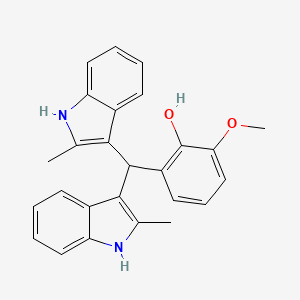 2-[bis(2-methyl-1H-indol-3-yl)methyl]-6-methoxy-Phenol - (618406-17-0)