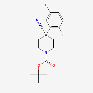 1-BOC-4-CYANO-4-(2,5-DIFLUOROPHENYL)-PIPERIDINE - (619292-29-4)