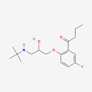 1-[2-[3-[(1,1-Dimethylethyl)amino]-2-hydroxypropoxy]-5-fluorophenyl]-1-butanone - (64552-17-6)