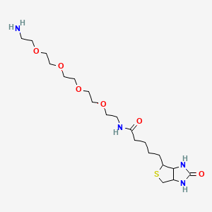 1H-Thieno[3,4-d]imidazole-4-pentanamide,N-(14-amino-3,6,9,12-tetraoxatetradec-1-yl)hexahydro-2-oxo-,(3aS,4S,6aR)- - (663171-32-2)