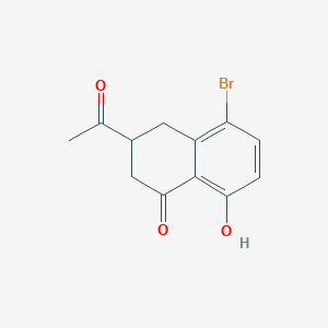 3-Acetyl-5-bromo-8-hydroxy-3,4-dihydro-2H-1-naphthalenone - (83344-22-3)