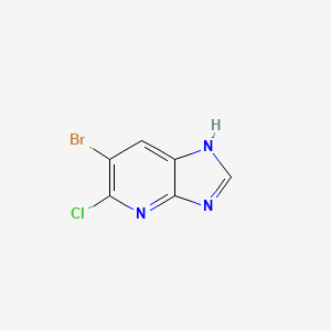 6-Bromo-5-chloro-1H-imidazo[4,5-b]pyridine - (83472-63-3)