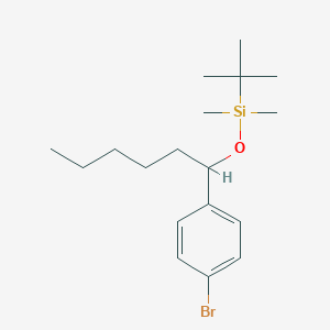 ((1-(4-bromophenyl)hexyl)oxy)(tert-butyl)dimethylsilane - (836643-56-2)