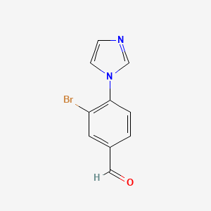 _x000D_3-Bromo-4-(1-imidazolyl)benzaldehyde - (861932-08-3)