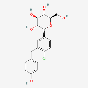 ((2R,3S,4R,5R,6S)-6-(4-chloro-3-(4-((S)-tetrahydrofuran-3-yloxy)benzyl)phenyl)-3,4,5-trihydroxytetrahydro-2H-pyran-2-yl)Methyl acetate - (864070-37-1)