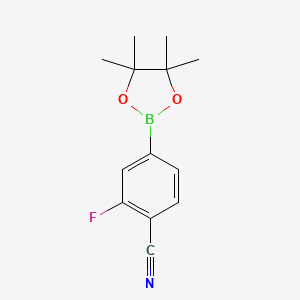 2-Fluoro-4-(4,4,5,5-tetramethyl-1,3,2-dioxaborolan-2-yl)benzonitrile - (870238-67-8)