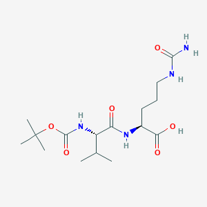 (2S)-2-[(2S)-2-{[(tert-butoxy)carbonyl]amino}-3-methylbutanamido]-5-(carbamoylamino)pentanoic acid - (870487-08-4)