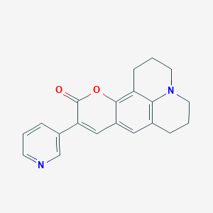 2,3,5,6-1H,4H-Tetrahydro-9-(3-pyridyl)quinolizino[9,9a,1-gh]coumarin - (87349-92-6)
