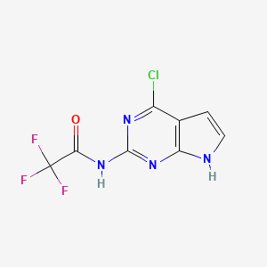 N-(4-CHLORO-7H-PYRROLO[2,3-D]PYRIMIDIN-2-YL)-2,2,2-TRIFLUORO-ACETAMIDE - (873792-85-9)