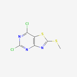 Thiazolo[4,5-d]pyrimidine, 5,7-dichloro-2-(methylthio)- - (87789-35-3)