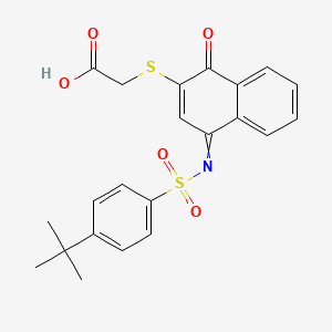 2-[[4-[[[4-(tert-Butyl)phenyl]sulfonyl]imino]-1-oxo-1,4-dihydro-2-naphthyl]thio]acetic Acid - (881487-77-0)