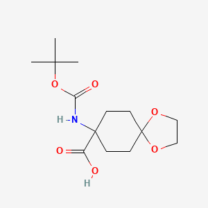 _x000D_8-(Boc-amino)-1，4-dioxaspiro[4.5]decane-8-carboxylic Acid - (886362-27-2)