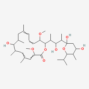 (3Z,5E,7R,8S,9S,11E,13E,15S,16R)-8-Hydroxy-16-[(1S,2R,3S)-2-hydroxy-1-methyl-3-[(2R,4R,5S,6R)-tetrahydro-2,4-dihydroxy-5-methyl-6-(1-methylethyl)-2H-pyran-2-yl]butyl]-3,15-dimethoxy-5,7,9,11-tetramethyloxacyclohexadeca-3,5,11,13-tetraen-2-one - (88899-55-2)