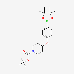 tert-Butyl 4-(4-(4,4,5,5-tetramethyl-1,3,2-dioxaborolan-2-yl)phenoxy)piperidine-1-carboxylate - (889865-34-3)
